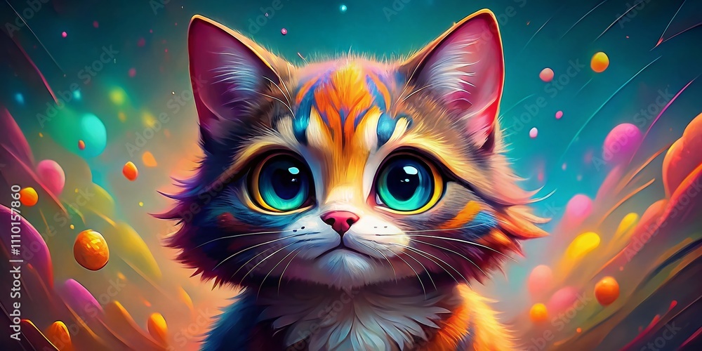 Adorable Cartoon Cat Portrait with Playful Expressions and Bright Colors, Perfect for Animal Lovers and Children's Illustrations, Evoking Joy and Cuteness in Every Detail Adorable Cartoon Cat Portrait with Playful Expressions and Bright Colors, Perfect for Animal Lovers and Children's Illustrations, Evoking Joy and Cuteness in Every Detail