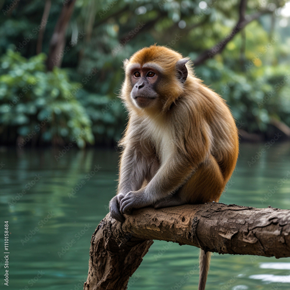 Obraz premium Monkey in the thee