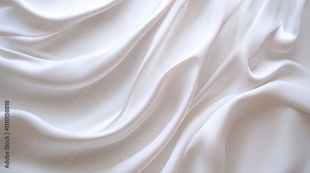 Smooth white waves forming an abstract flow across a minimalistic white background Smooth white waves forming an abstract flow across a minimalistic white background