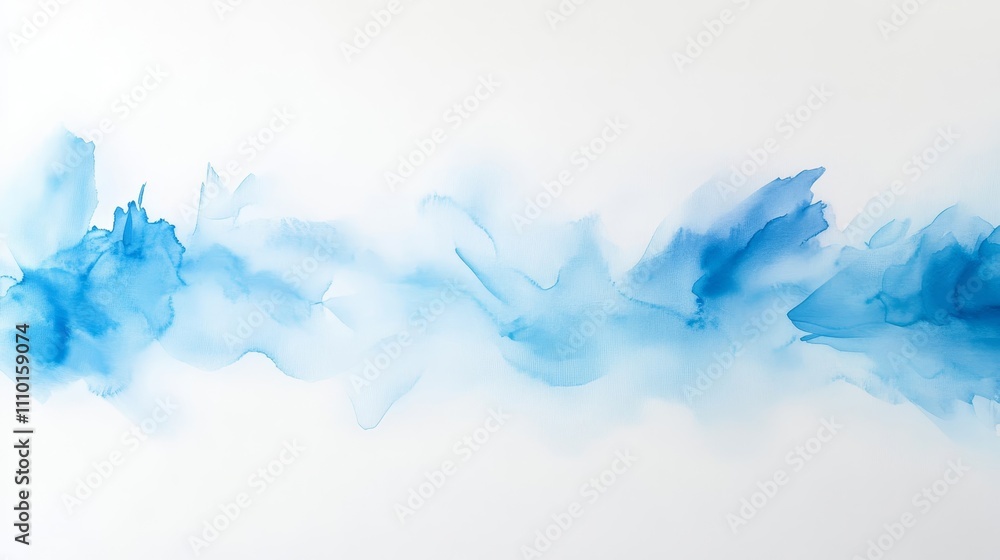 A blue wave with a white background