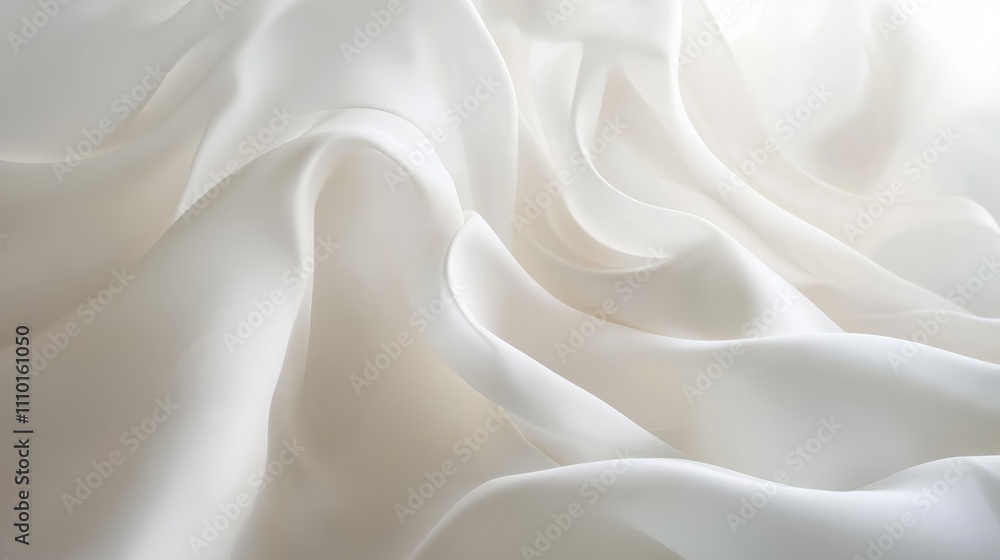 Subtle, soft white waves curving gently on an all-white background for a serene, abstract feel Subtle, soft white waves curving gently on an all-white background for a serene, abstract feel