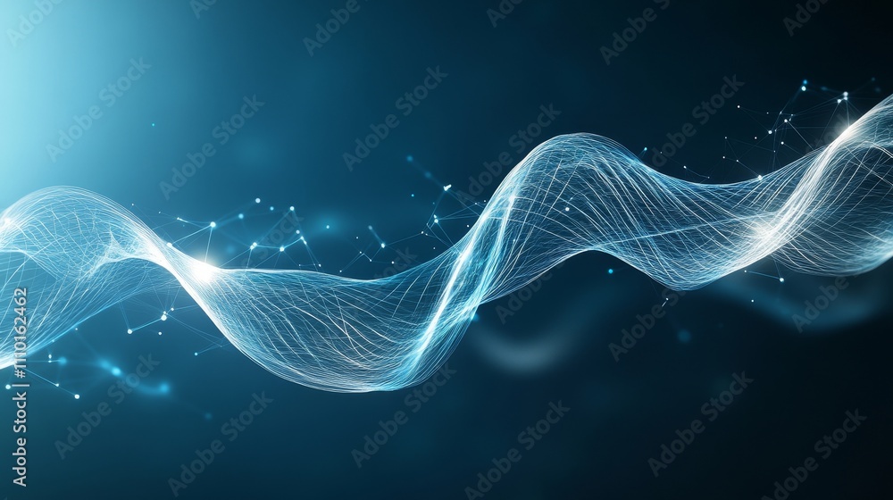 A wave of light blue color with gold highlights A wave of light blue color with gold highlights
