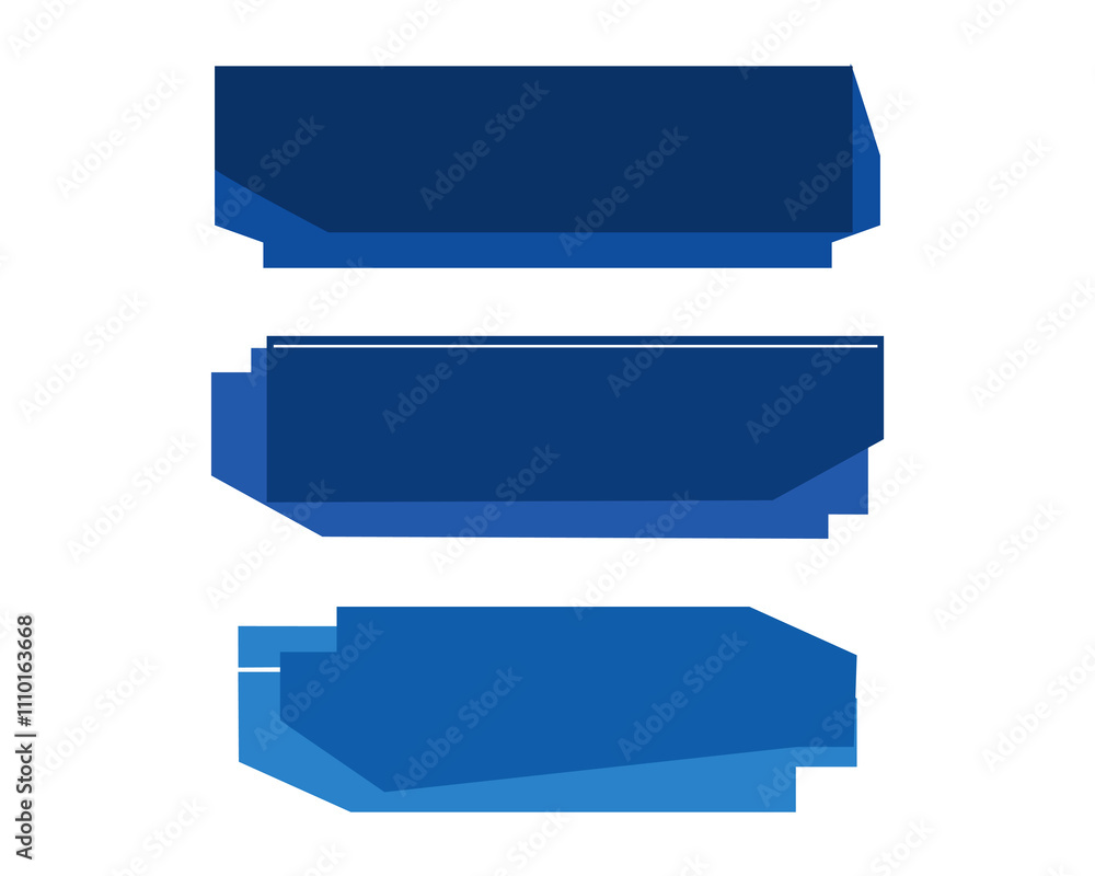 Set of abstract blue banner isolated on white background vector. Set of abstract blue banner isolated on white background vector.