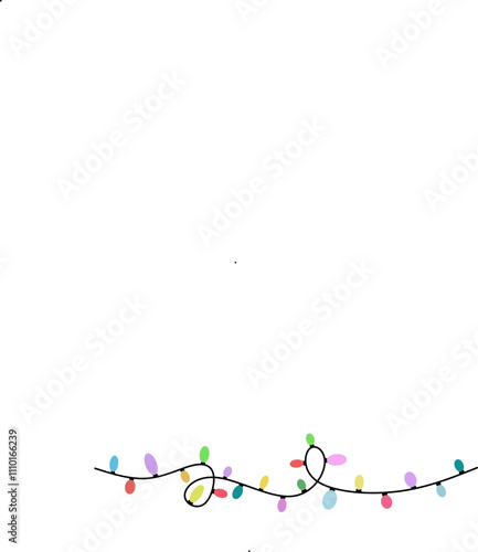Christmas light isolated design vector on white background,x mas light stoxk vector for banner and template 