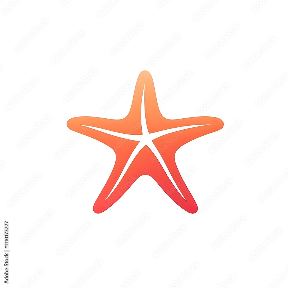 A stylized starfish design in gradient colors. A stylized starfish design in gradient colors.