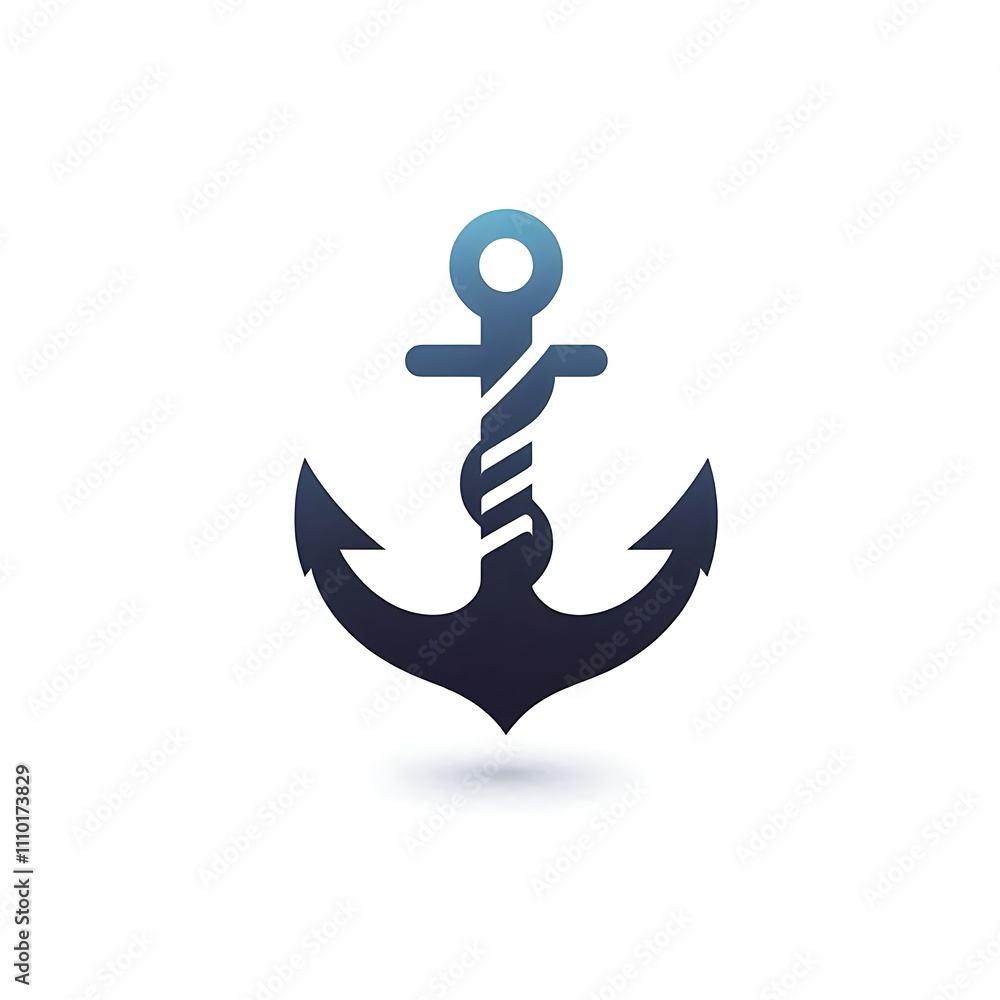 Stylized anchor graphic with a modern design. Stylized anchor graphic with a modern design.