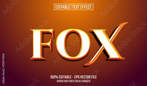 fox editable text effect