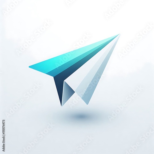 Wallpaper Mural Abstract paper airplane logo in gradient colors. Torontodigital.ca