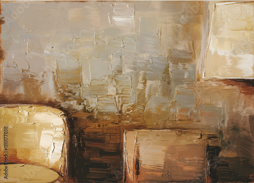Art dry oil pastel painting canvas painting wall. impressionism, beige, white, warm gray, soft tones, abstract texture pastel color stain brushstroke texture