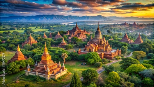 Wallpaper Mural Aerial View of Myanmar's Diverse Landscapes with Detailed Maps Highlighting Natural Wonders, Cultural Sites, and Scenic Routes for Travel Enthusiasts and Adventurers Torontodigital.ca