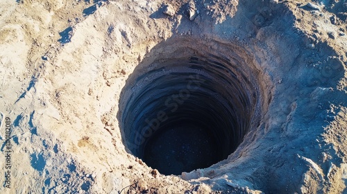 Excavated bore pile at construction site prepared for cutting to meet specified design levels