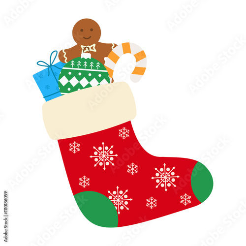 Christmas-themed decorative stockings with festive patterns