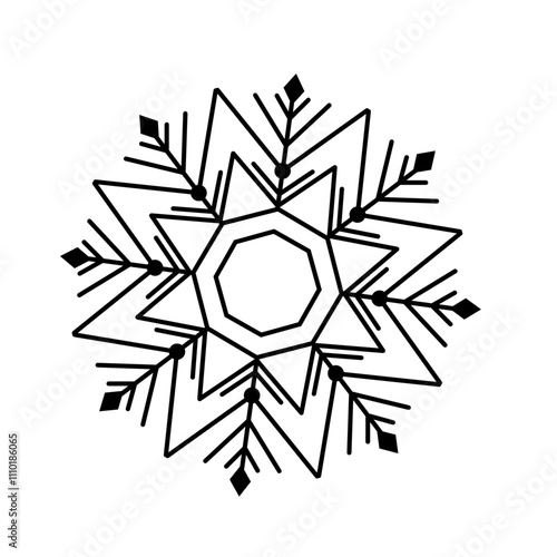 Simple snowflake icon 