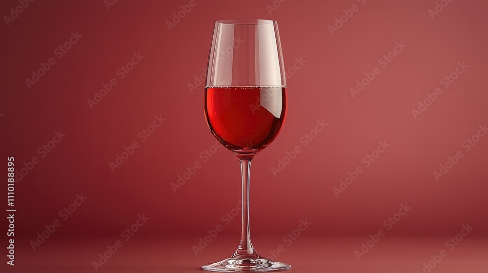 Elegant glass of red champagne on a minimalist background showcasing sophistication and celebration vibes perfect for festive occasions. Elegant glass of red champagne on a minimalist background showcasing sophistication and celebration vibes perfect for festive occasions.