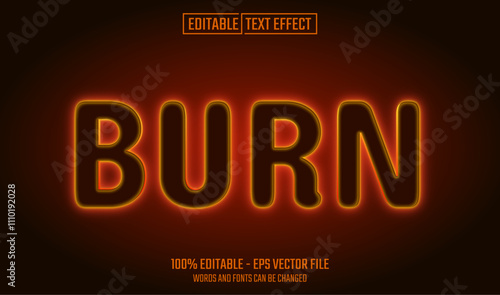 burn editable text effect