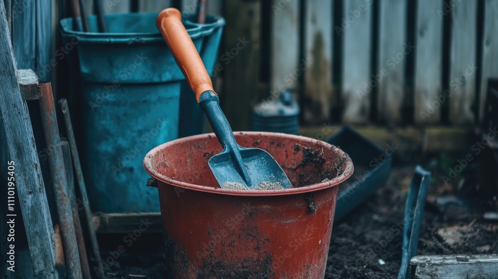 Gardening Tools and Seed Planting Materials in an Outdoor Setting Gardening Tools and Seed Planting Materials in an Outdoor Setting