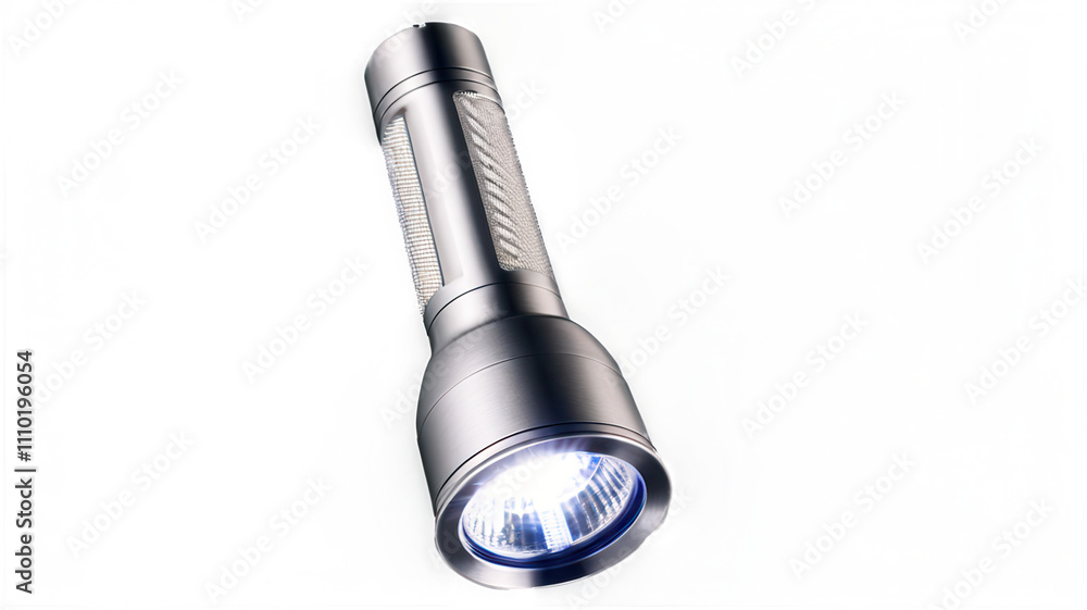 LED flashlight on transparent background LED flashlight on transparent background