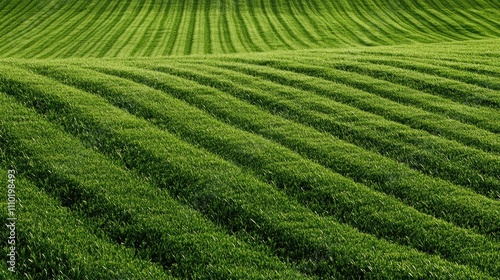 Lush green tea plantation landscape with neatly organized rows suitable for backgrounds and banners showcasing natural beauty