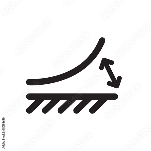 Peeled off icon with two layers, one ripping away from the other