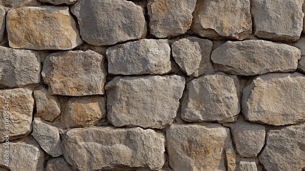 自然石を使用した伝統的な石壁のテクスチャ | Traditional Stone Wall Texture with Natural Stones
