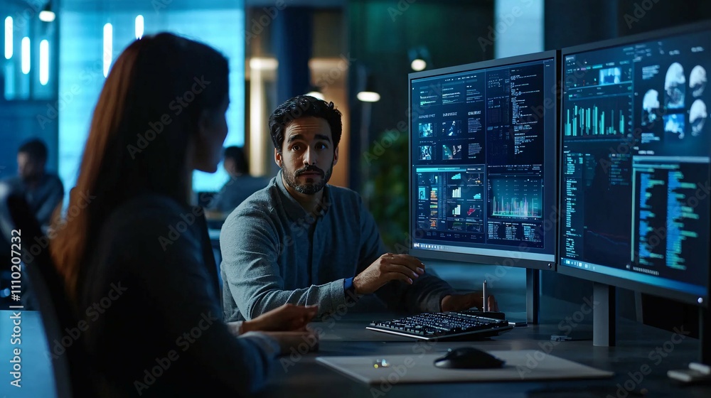 This studio image captures professionals collaborating seamlessly with technology and software tools to enhance productivity and communication. This studio image captures professionals collaborating seamlessly with technology and software tools to enhance productivity and communication.