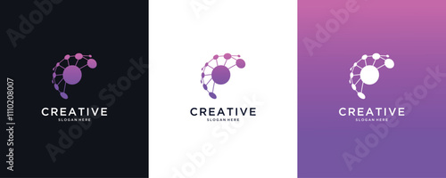cyber eye technology vector logo design 