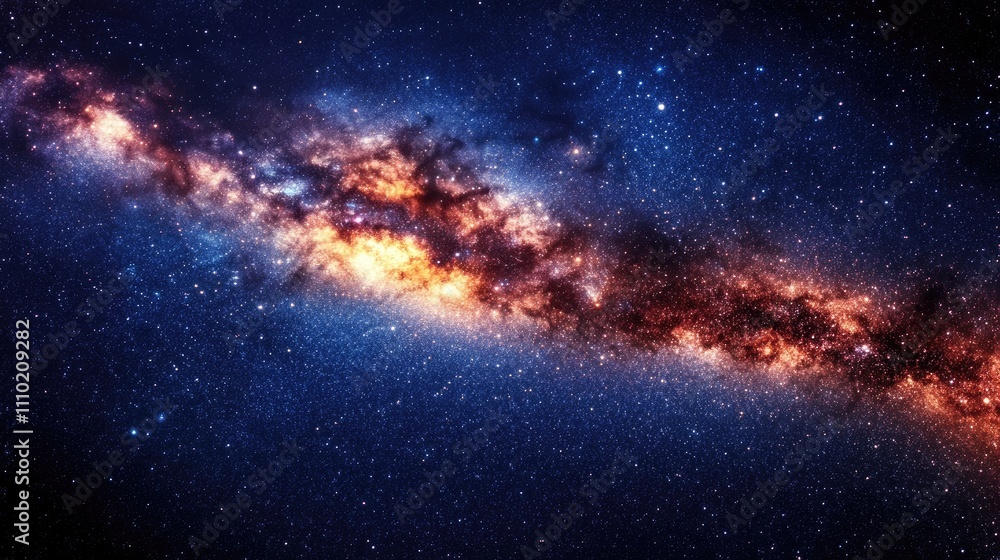 Galactic View of the Milky Way in Night Sky over Teide National Park Tenerife Canary Islands Galactic View of the Milky Way in Night Sky over Teide National Park Tenerife Canary Islands