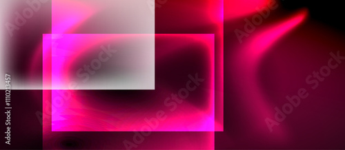 Dark neon colors with glass square shapes