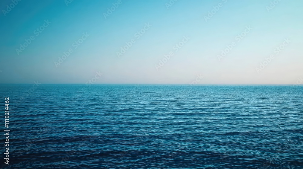 Fototapeta premium Tranquil Ocean View with Calm Water and Clear Blue Sky