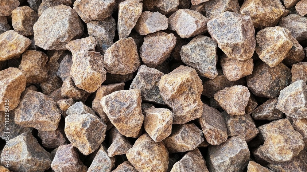 Textured background of river rocks in natural earthy tones for decorative or landscaping purposes Textured background of river rocks in natural earthy tones for decorative or landscaping purposes