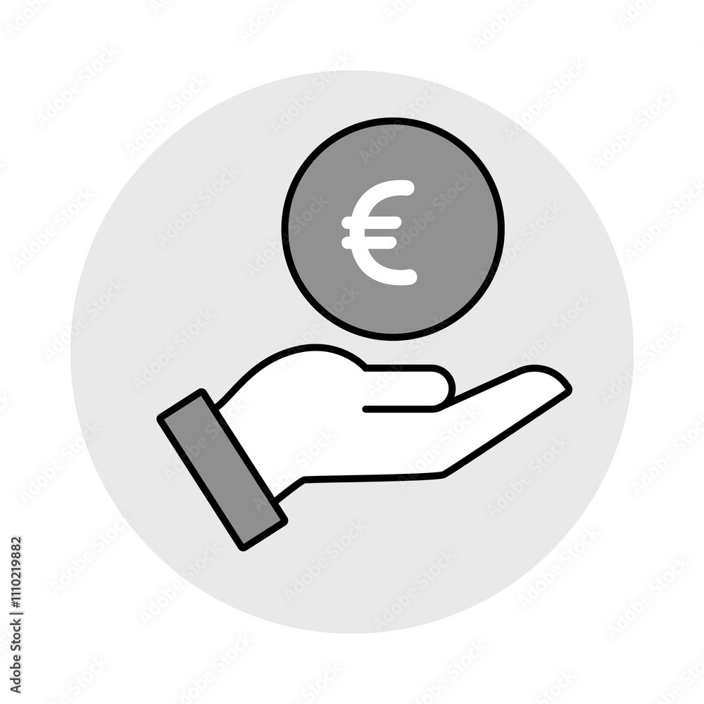 Euro Payment – Hand with Euro Sign Representing Monetary Transactions Euro Payment – Hand with Euro Sign Representing Monetary Transactions