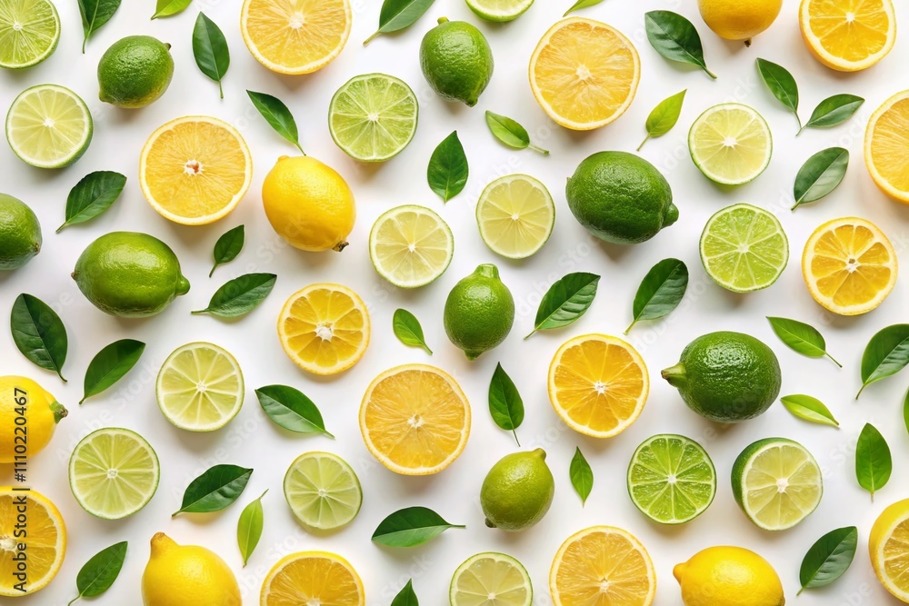 Bright Citrus Patterns Featuring Juicy Lemons and Limes on a Clean White Background for Fresh and Vibrant Decor Ideas Bright Citrus Patterns Featuring Juicy Lemons and Limes on a Clean White Background for Fresh and Vibrant Decor Ideas