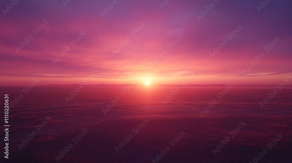 Fototapeta premium serene vibrant sunset over still waters with colorful sky reflections during peaceful summer evening
