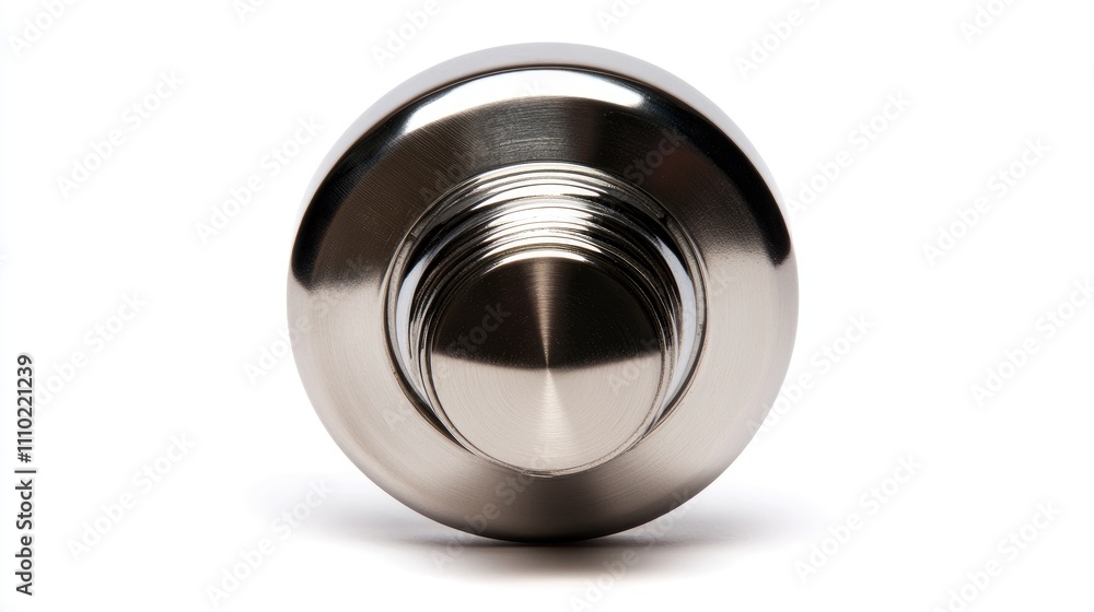Stainless steel door lock mechanism for safety and privacy isolated on a white background showcasing modern design and functionality. Stainless steel door lock mechanism for safety and privacy isolated on a white background showcasing modern design and functionality.