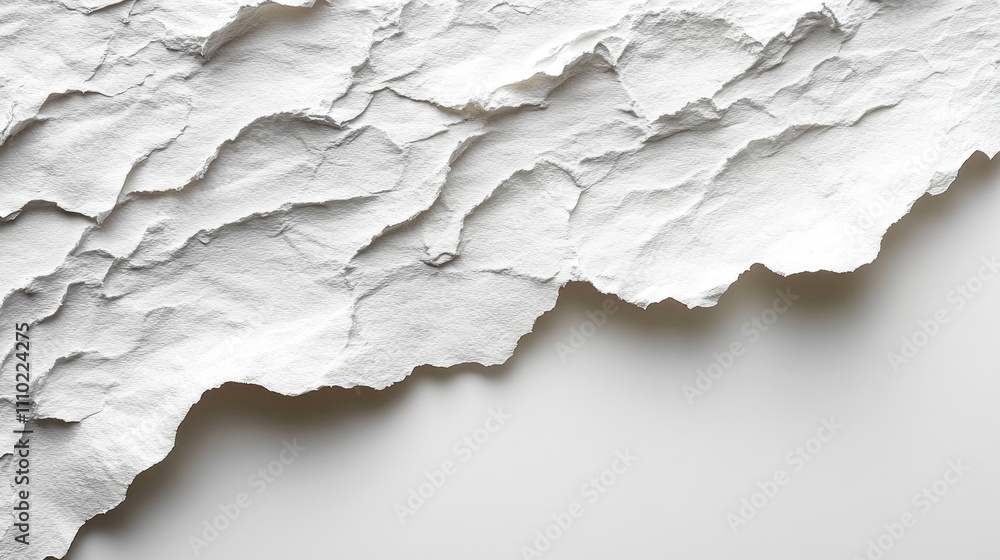 Textured white paper surface with natural folds and creases creating an artistic backdrop for design and creative projects. Textured white paper surface with natural folds and creases creating an artistic backdrop for design and creative projects.