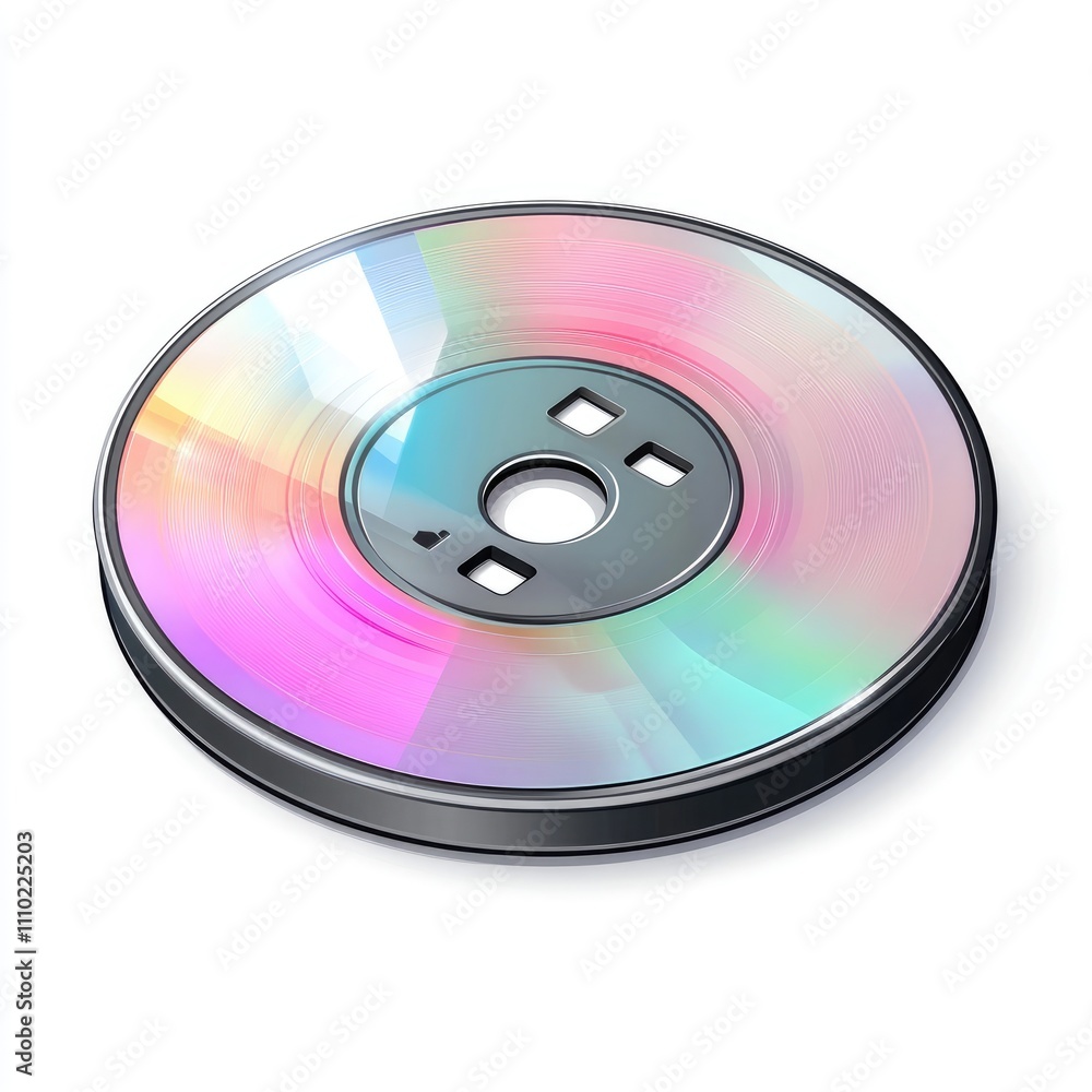Colorful compact disc on white background. Colorful compact disc on white background.
