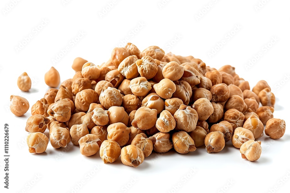 Chickpeas pile isolated on white background. Chickpeas pile isolated on white background.