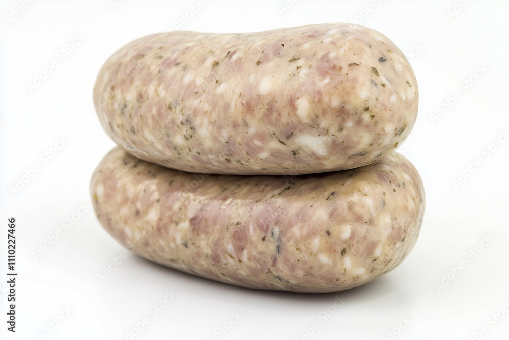 Fresh make sausage isolated on white background, Selective focus raw sausage on white. Fresh make sausage isolated on white background, Selective focus raw sausage on white.