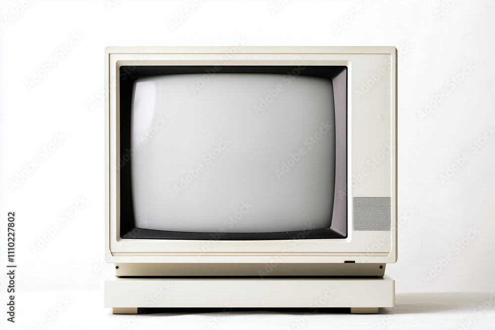 Retro television isolated on white background, Selective focus classic tv with empty screen on white. Retro television isolated on white background, Selective focus classic tv with empty screen on white.