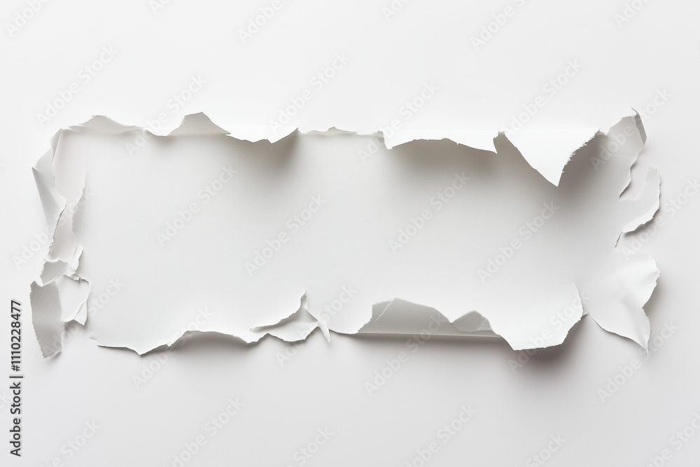 Rip paper isolated on white background, Selective focus craft paper on white, Tear off handmade paper. Rip paper isolated on white background, Selective focus craft paper on white, Tear off handmade paper.
