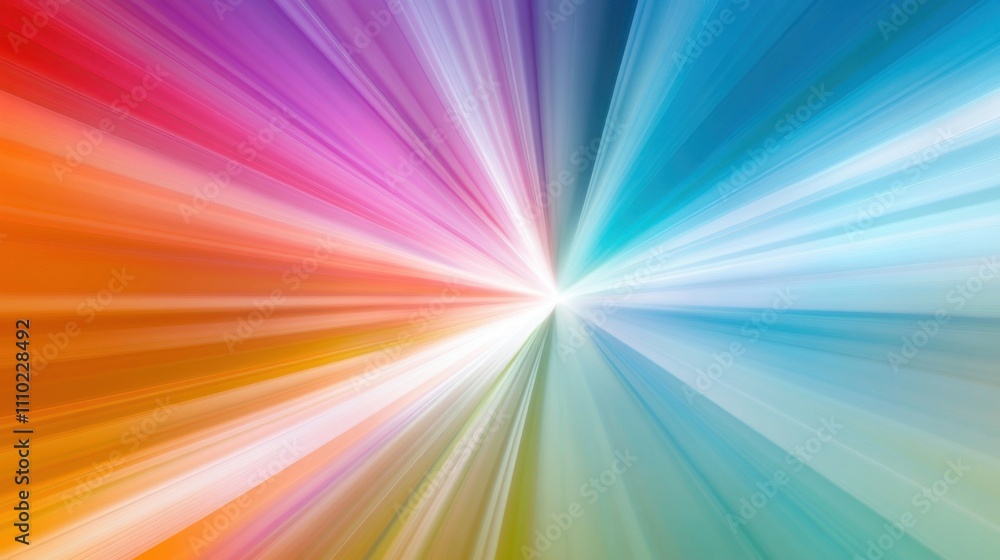 An abstract image of multi-colored light rays converging to form a unified, radiant spectrum on a clean backdrop An abstract image of multi-colored light rays converging to form a unified, radiant spectrum on a clean backdrop