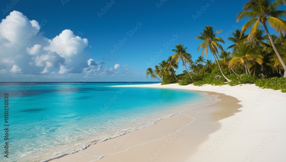 Caribbean Island Paradise: Turquoise waters and white sandy beaches Caribbean Island Paradise: Turquoise waters and white sandy beaches