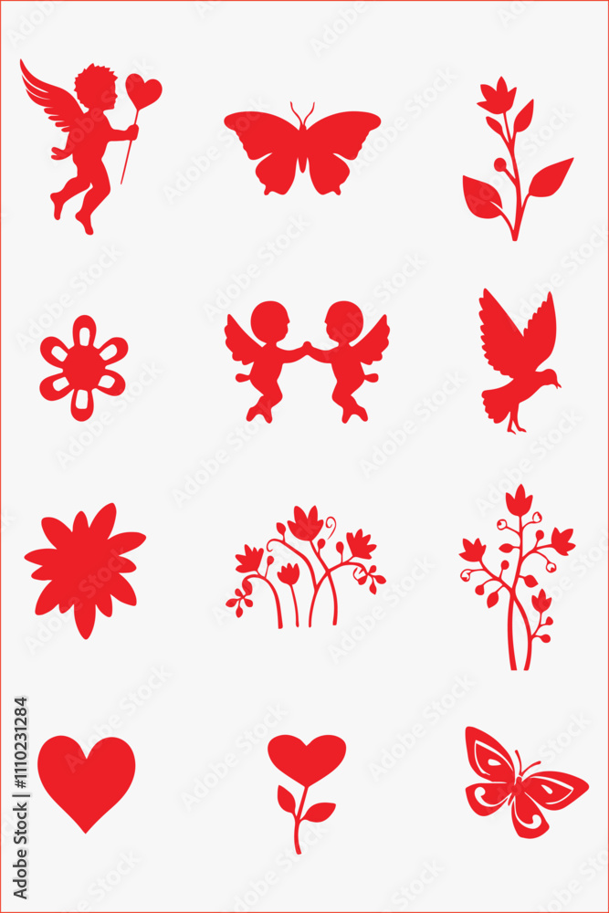 valentine various elements. valentine various elements.