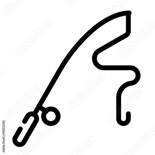 fishing rod cutline icon