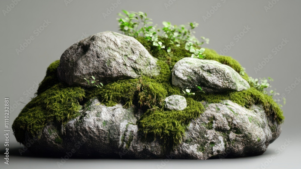Serene Mossy Stones and New Growth. Serene Mossy Stones and New Growth.