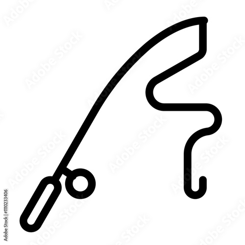 fishing rod line icon