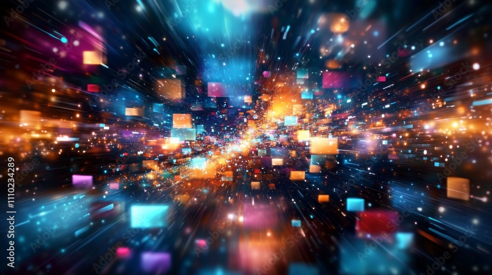 Abstract digital art piece that appears to be A media galaxy Abstract digital art piece that appears to be A media galaxy
