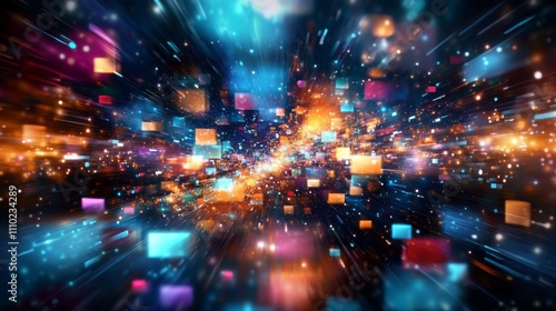 Wallpaper Mural Abstract digital art piece that appears to be A media galaxy Torontodigital.ca