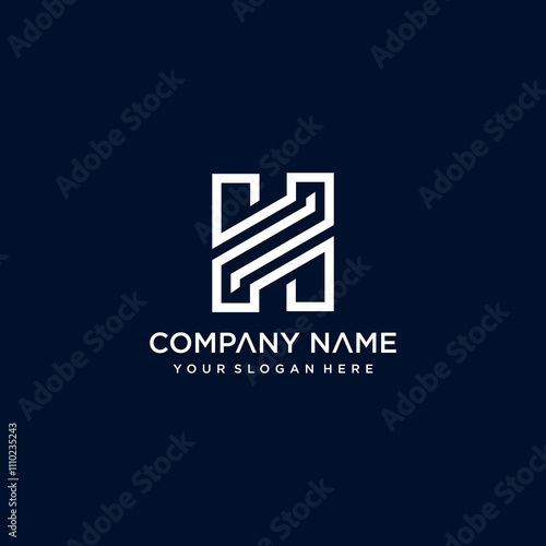 h letter vector logo abstract