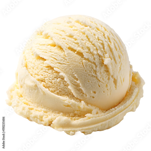 ice cream scoop on white background 